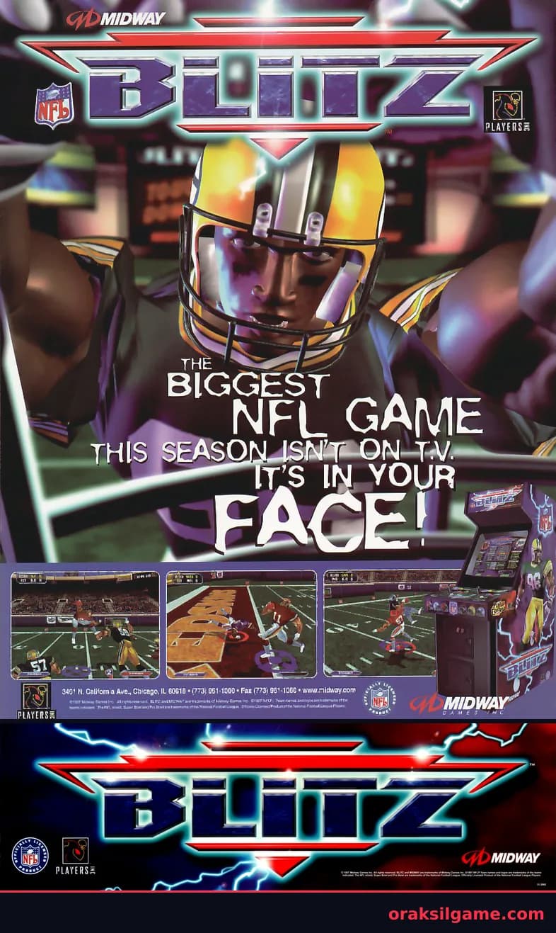 NFL 블리츠 스포츠 게임 화면 2 - Arcade (1997)