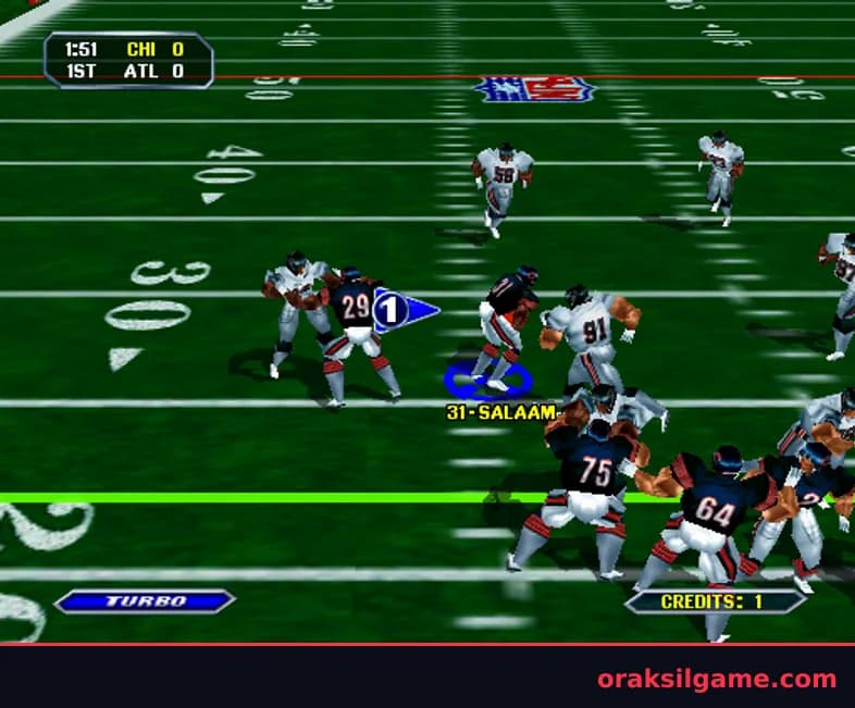 NFL 블리츠 스포츠 게임 화면 3 - Arcade (1997)