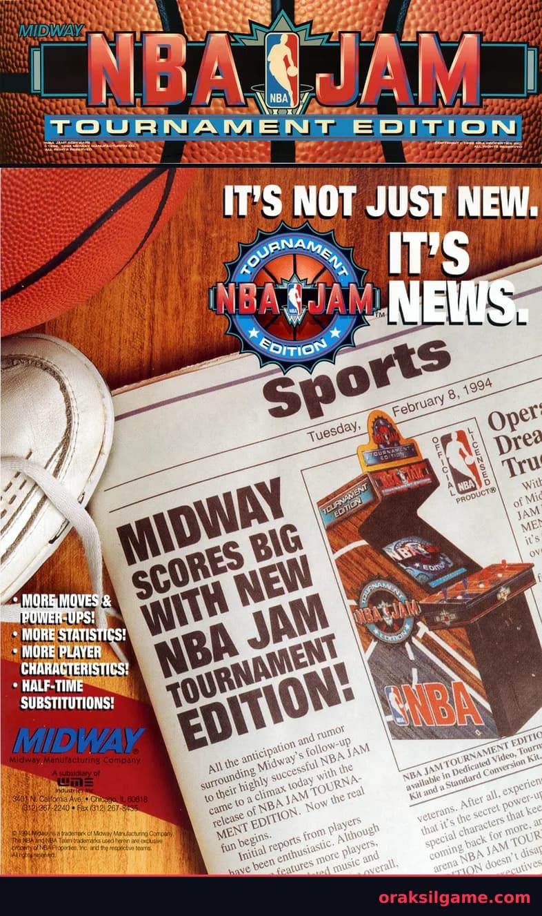 NBA 잼 스포츠 게임 화면 1 - Arcade (1994)