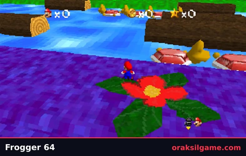 프로거 64 액션 게임 화면 1 - 닌텐도 64 (1998)