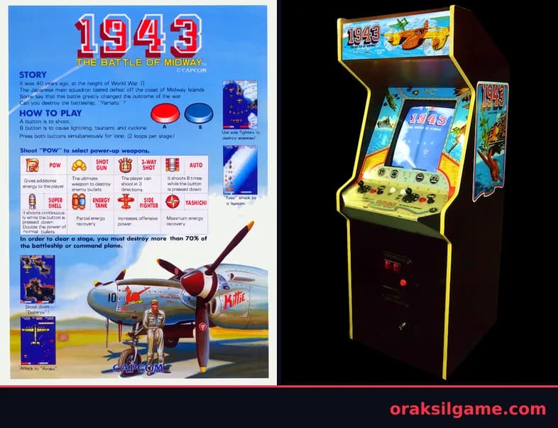 1943 슈팅 게임 화면 1 - Arcade (1987)