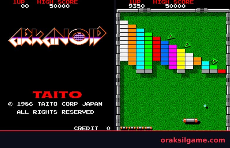 알카노이드 벽돌깨기 게임 화면 2 - Arcade (1986)