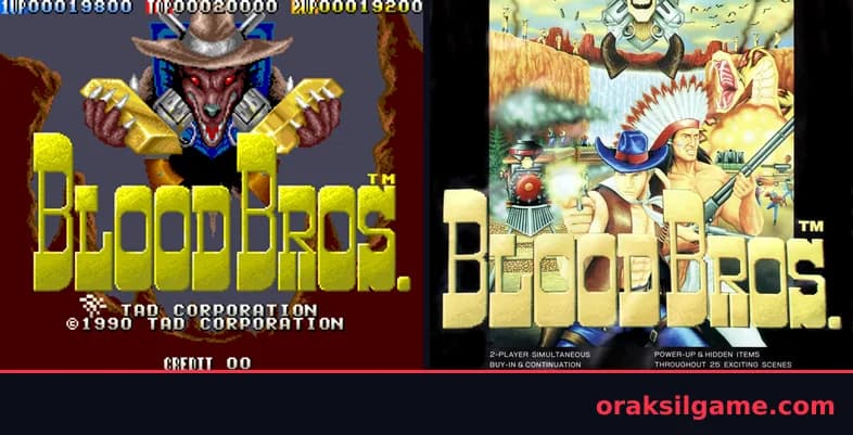 블러드 브라더스 FPS·3D슈팅 게임 화면 1 - Arcade (1990)