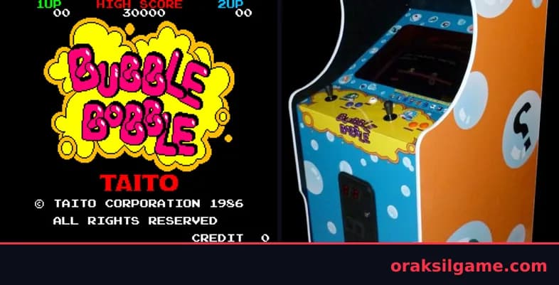 보글보글 플랫폼 게임 화면 1 - Arcade (1986)