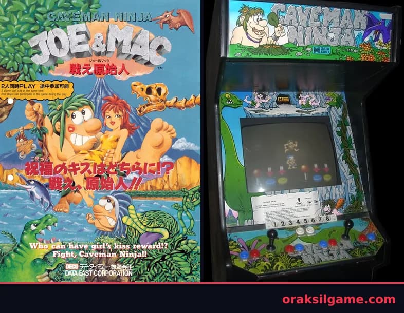 원시인 런앤건 게임 화면 1 - Arcade (1991)