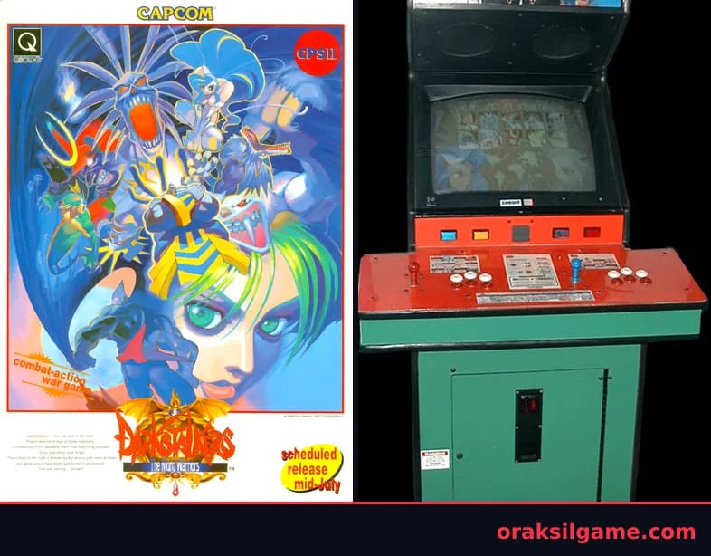 다크스토커즈 대전격투 게임 화면 1 - Arcade (1994)