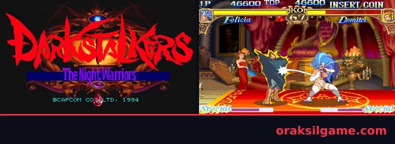 다크스토커즈 대전격투 게임 화면 2 - Arcade (1994)