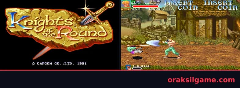 원탁의 기사 벨트스크롤 게임 화면 2 - Arcade (1991)