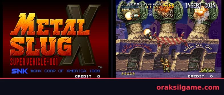 메탈슬러그 X 런앤건 게임 화면 2 - Arcade (1999)