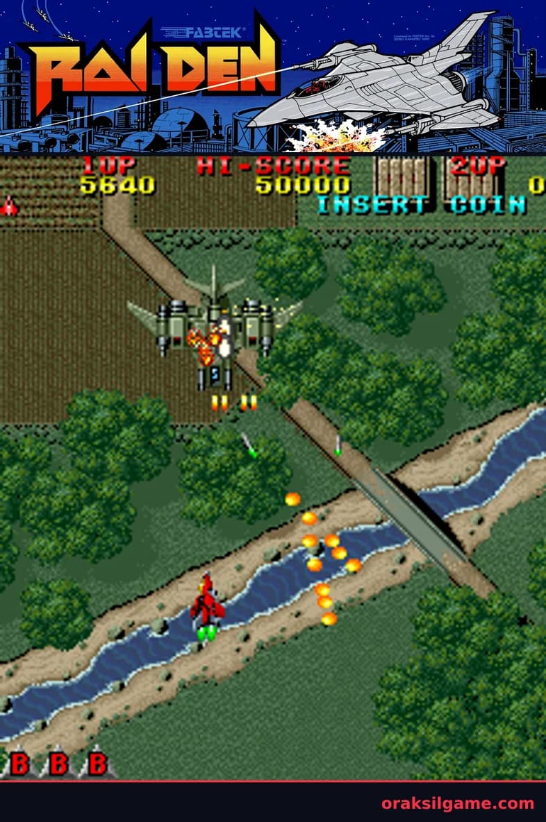 라이덴 슈팅 게임 화면 2 - Arcade (1990)