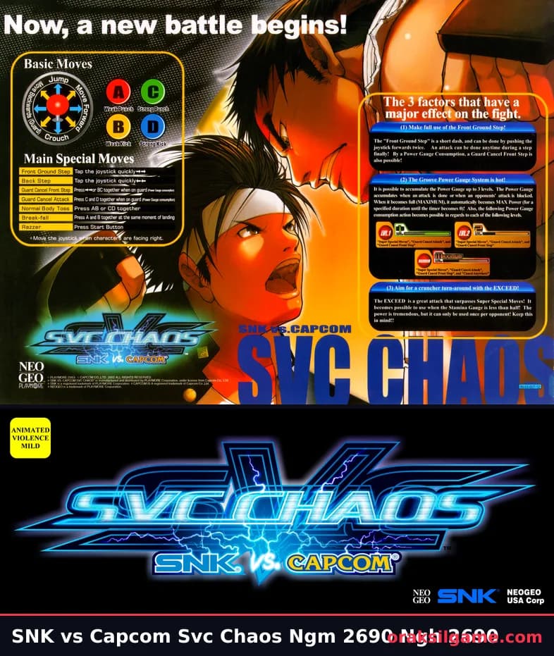 SVC 카오스 대전격투 게임 화면 1 - 오락실 (2003)