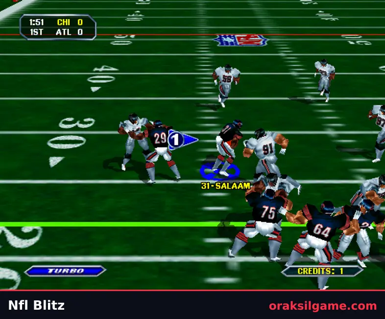 NFL 블리츠 스포츠 게임 화면 3 - 오락실 (1997)